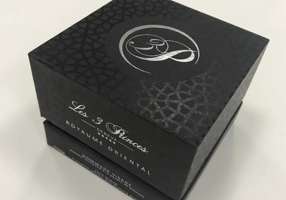 China De Giftdoos van het steen Zwarte Karton met de Roomfles van het Dekselsparfum Kosmetische Gezichts Verpakking leverancier