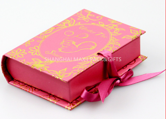 China Vakjes van de boek passen de Stijl Gemerkte Gift Roze Kleur document aan Unieke Sokken Verpakking leverancier